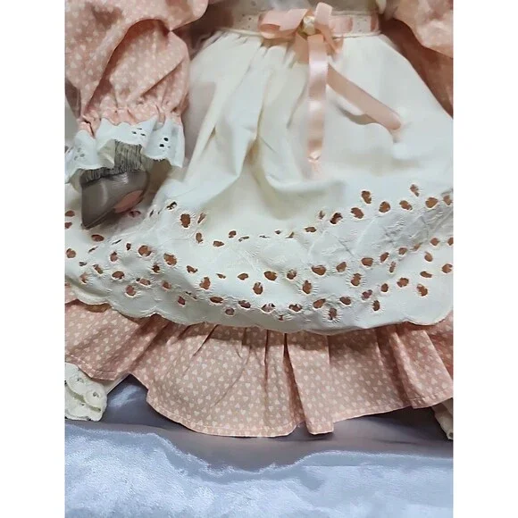 Vtg Shelve Sitter Lamb Doll 21” Stuffed Body Ceramic Head And  Feet - Picture 4 of 10